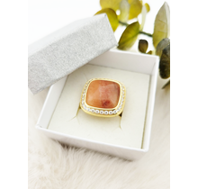 Melano Samengestelde Ring Kosmic Kate Rhodochrosite Gold