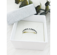 Melano Friends Wave CZ Ring Zilver Zwart