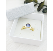 Melano Twisted Wave Ring Basic CZ Steentje Tanzanite