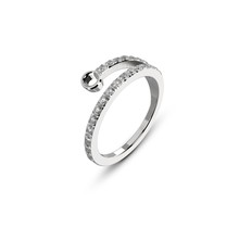 Melano Twisted Tamina CZ Ring Zilverkleurig