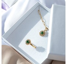 Fame Lucia Emerald Ring Set