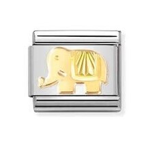 Nomination Link - 030149-50- Classic SYMBOLS - Diamond-Coated Elephant