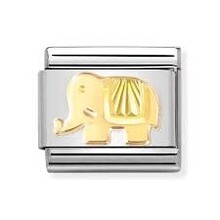 Nomination Link - 030149-50- Classic SYMBOLS - Diamond-Coated Elephant