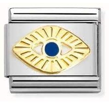 Nomination Link - 030285-65 - Classic SYMBOLS - Eye of God with Blue Enamel and Etched Detail
