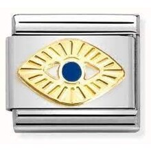 Nomination Link - 030285-65 - Classic SYMBOLS - Eye of God with Blue Enamel and Etched Detail