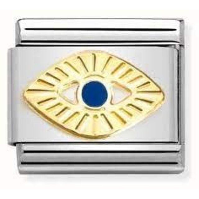Nomination Link - 030285-65 - Classic SYMBOLS - Eye of God with Blue Enamel and Etched Detail Nomination Link - 030285-65 - Classic SYMBOLS - Eye of God with Blue Enamel and Etched Detail