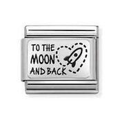NOMINATION COMPOSABLE CLASSIC PLATE TO THE MOON BACK 330111/39