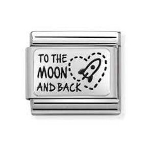 NOMINATION COMPOSABLE CLASSIC PLATE TO THE MOON BACK 330111/39