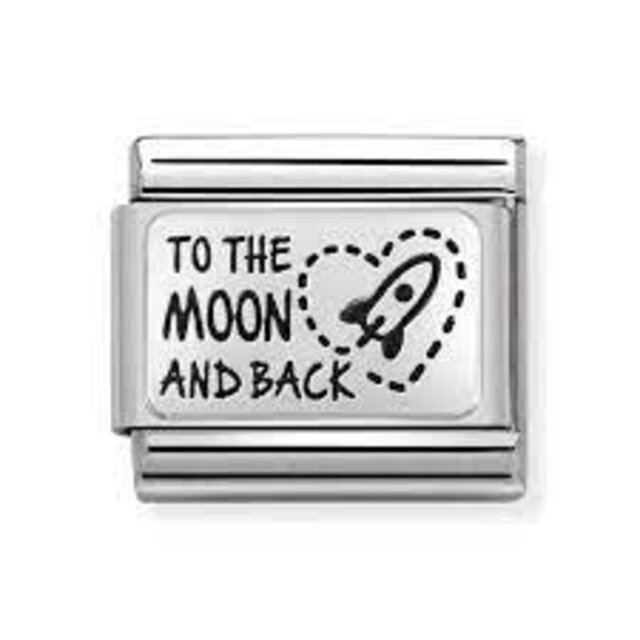 NOMINATION COMPOSABLE CLASSIC PLATE TO THE MOON BACK 330111/39