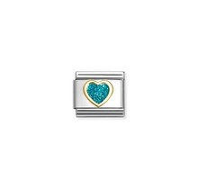 Nomination Link - 030220-08 - Classic GLITTER SYMBOLS - Light Blue Heart