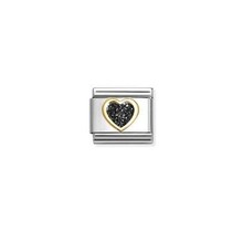 Nomination Link - 030220-10 - Classic GLITTER SYMBOLS - Black Heart