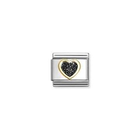 Nomination Link - 030220-10 - Classic GLITTER SYMBOLS - Black Heart