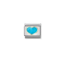 Nomination Link Turquoise Heart 030283/25