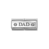 Nomination Link - 330710-48 - Classic DOUBLE ENGRAVED - Dad with hex screws Nomination Link - 330710-48 - Classic DOUBLE ENGRAVED - Dad with hex screws