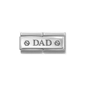 Nomination Link - 330710-48 - Classic DOUBLE ENGRAVED - Dad with hex screws