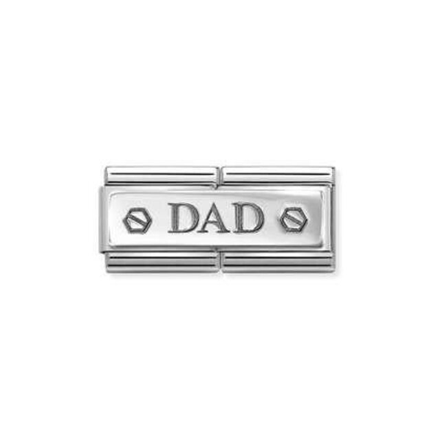 Nomination Link - 330710-48 - Classic DOUBLE ENGRAVED - Dad with hex screws Nomination Link - 330710-48 - Classic DOUBLE ENGRAVED - Dad with hex screws