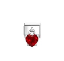 Nomination Link - 331812-13 - Classic CHARMS CUBIC ZIRCONIA - Red Heart