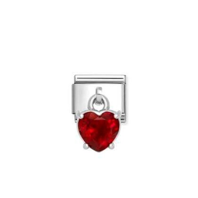Nomination Link - 331812-13 - Classic CHARMS CUBIC ZIRCONIA - Red Heart