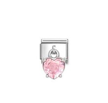 Nomination - 331812-14- Link Classic CHARMS CUBIC ZIRCONIA - Pink Heart