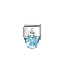 Nomination Link - 331812-15 - Classic CHARMS CUBIC ZIRCONIA - Blue Heart
