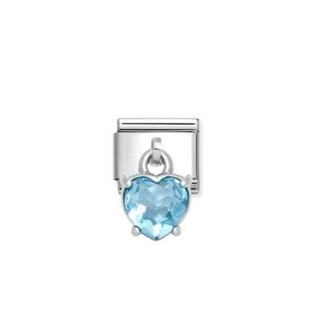 Nomination Link - 331812-15 - Classic CHARMS CUBIC ZIRCONIA - Blue Heart