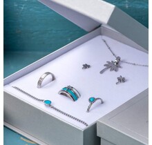 PALM TREE TURQUOISE SET