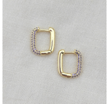 SHINY OVAL LILAC HOOPS