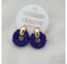 BEADED STUDS BLUE