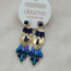 Day & Eve by Go Dutch Label HANGING CRYSTAL STONES BLUE MIX OORBELLEN