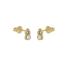 CRYSTAL STUDS OORBELLEN GOUD OF ZILVER