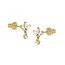 Karma DANGLING BLOEM STUDS ZILVER OF GOUD