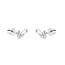 Karma WITTE CRYSTAL STUDS ZILVER