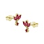 Karma FUCHSIA ROZE MET GOUD STUDS