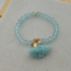 Biba TASSEL ARMBAND CRYSTAL BLAUW GOUD