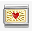 Nomination Nomination - 030284-58- Classic PLATES - Enamel and 18k gold Diamond RED Heart
