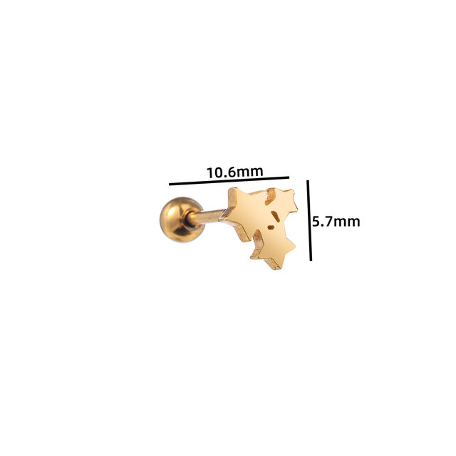 PIERCING 3 STARS GOUD EP404-2 PIERCING 3 STARS GOUD EP404-2