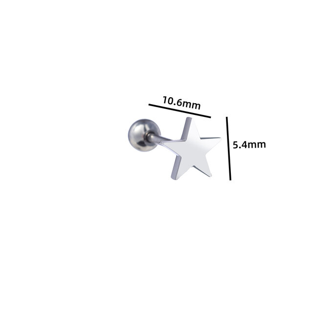 PIERCING STAR ZILVER EP406-1 PIERCING STAR ZILVER EP406-1