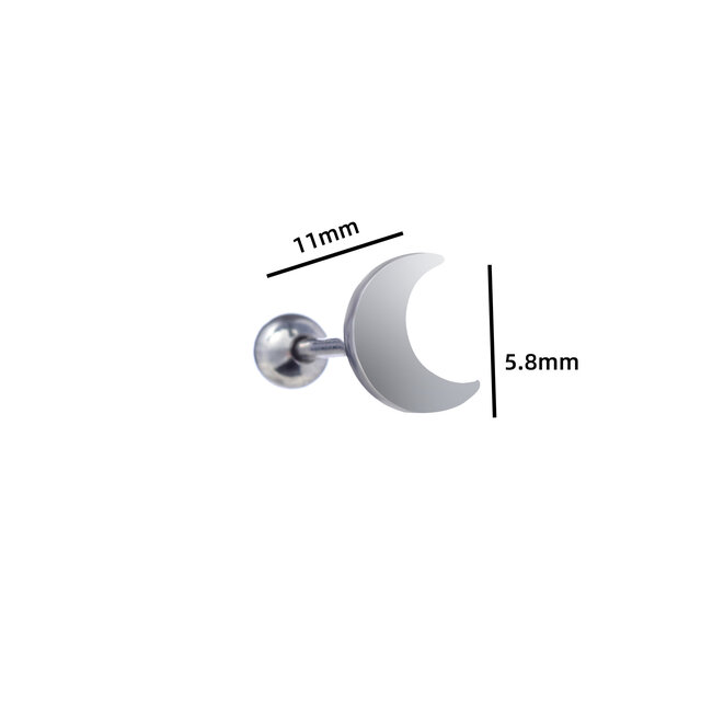 PIERCING MOON ZILVER EP408-1 PIERCING MOON ZILVER EP408-1