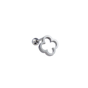 PIERCING OPEN KLAVER ZILVER EP409-1