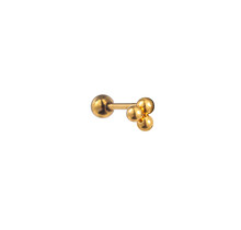 PIERCING DRIEHOEK BAL GOUD EP411-2