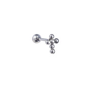 PIERCING CROSS BAL ZILVER EP412-1