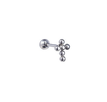 PIERCING CROSS BAL ZILVER EP412-1