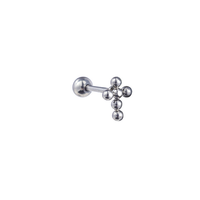 PIERCING CROSS BAL ZILVER EP412-1