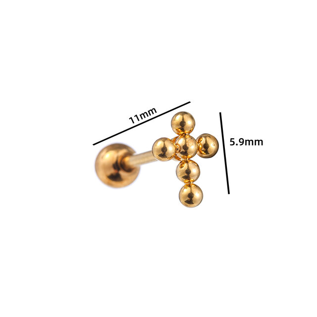 PIERCING CROSS BAL GOUD EP412-2 PIERCING CROSS BAL GOUD EP412-2