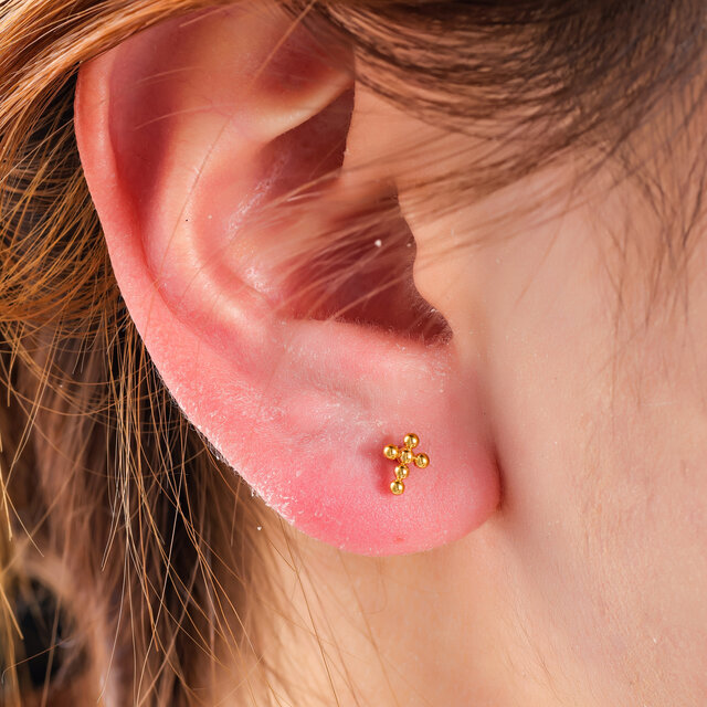 PIERCING CROSS BAL GOUD EP412-2 PIERCING CROSS BAL GOUD EP412-2