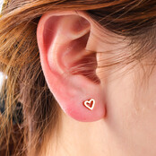 PIERCING OPEN HART GOUD EP407-2