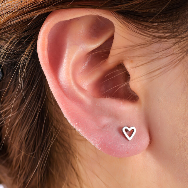 PIERCING OPEN HART ZILVER EP407-1