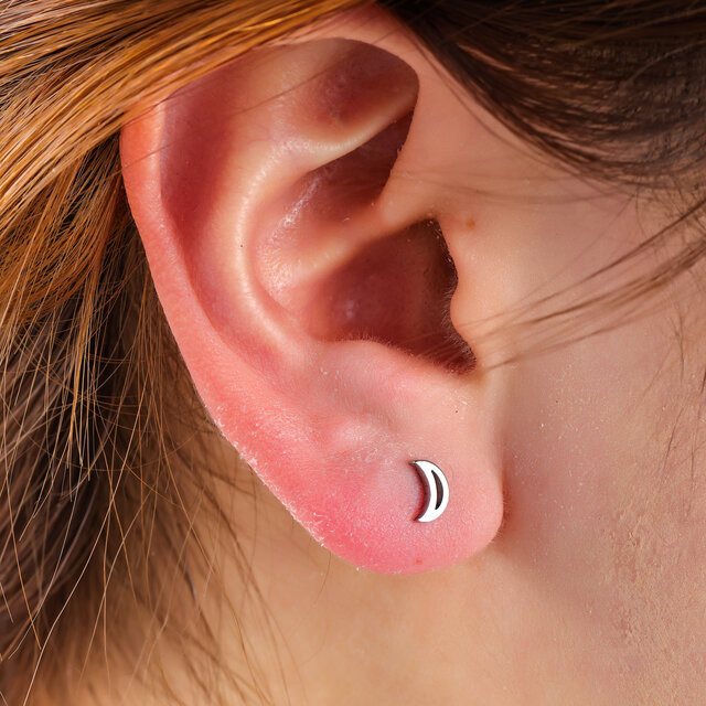 PIERCING OPEN MOON ZILVER EP405-1 PIERCING OPEN MOON ZILVER EP405-1