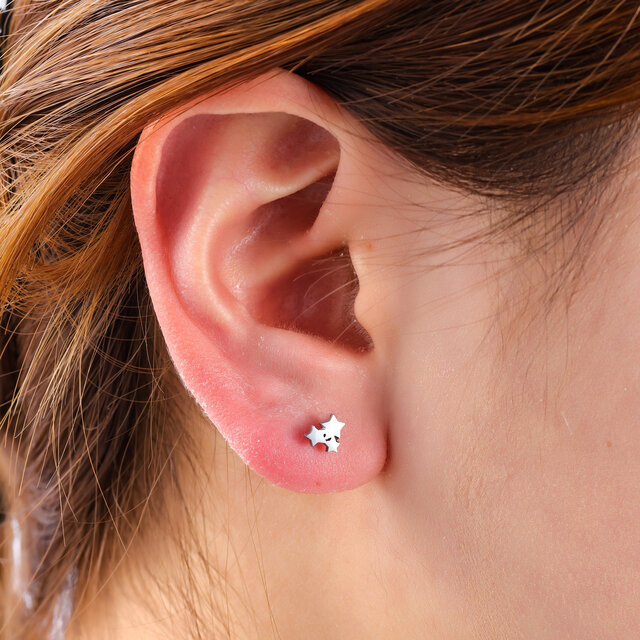 PIERCING 3 STARS ZILVER EP404-1 PIERCING 3 STARS ZILVER EP404-1