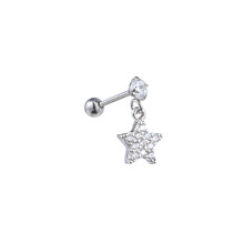 PIERCING DANCING ZIRCONIA STAR ZILVER EP415-1